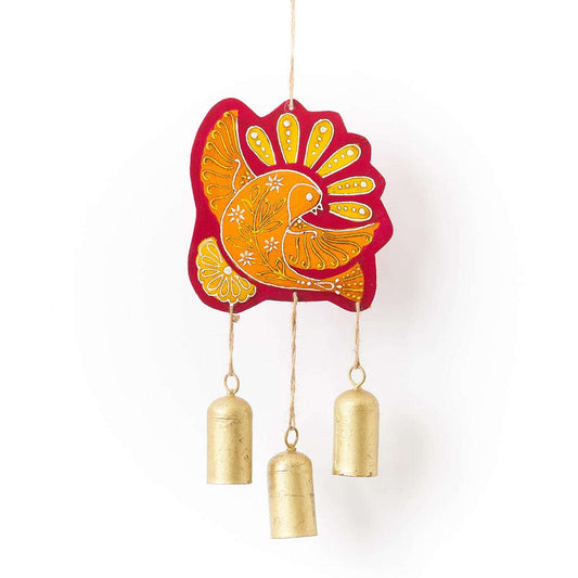  Matr Boomie Henna Treasure Multi-color Iron 5 In. Dove Bell Chimes