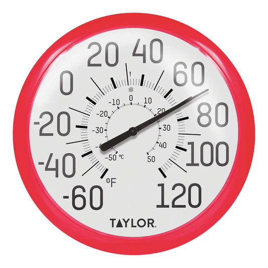 Taylor Dial Thermometer Plastic Red 13.25 In.