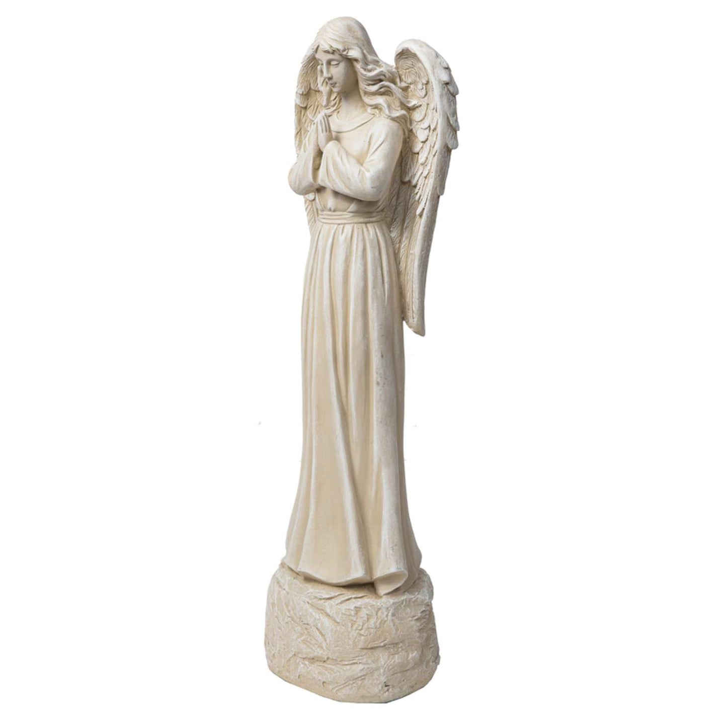  Infinity Cement White 26.38 In. Angel In Prayer Statue