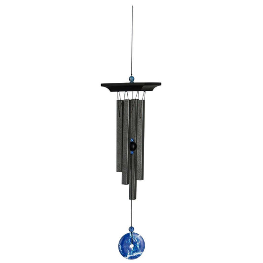  Woodstock Chimes Signature Collection Black/Blue Aluminum/Wood 21 In. Blue Lapis Wind Chime