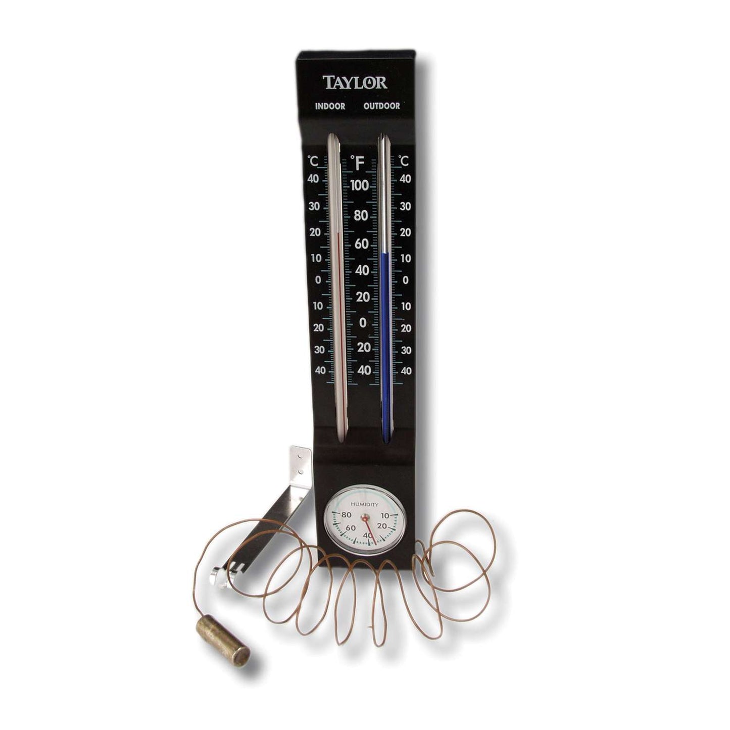  Taylor Hygrometer/Thermometer Plastic Black 9.75 In.
