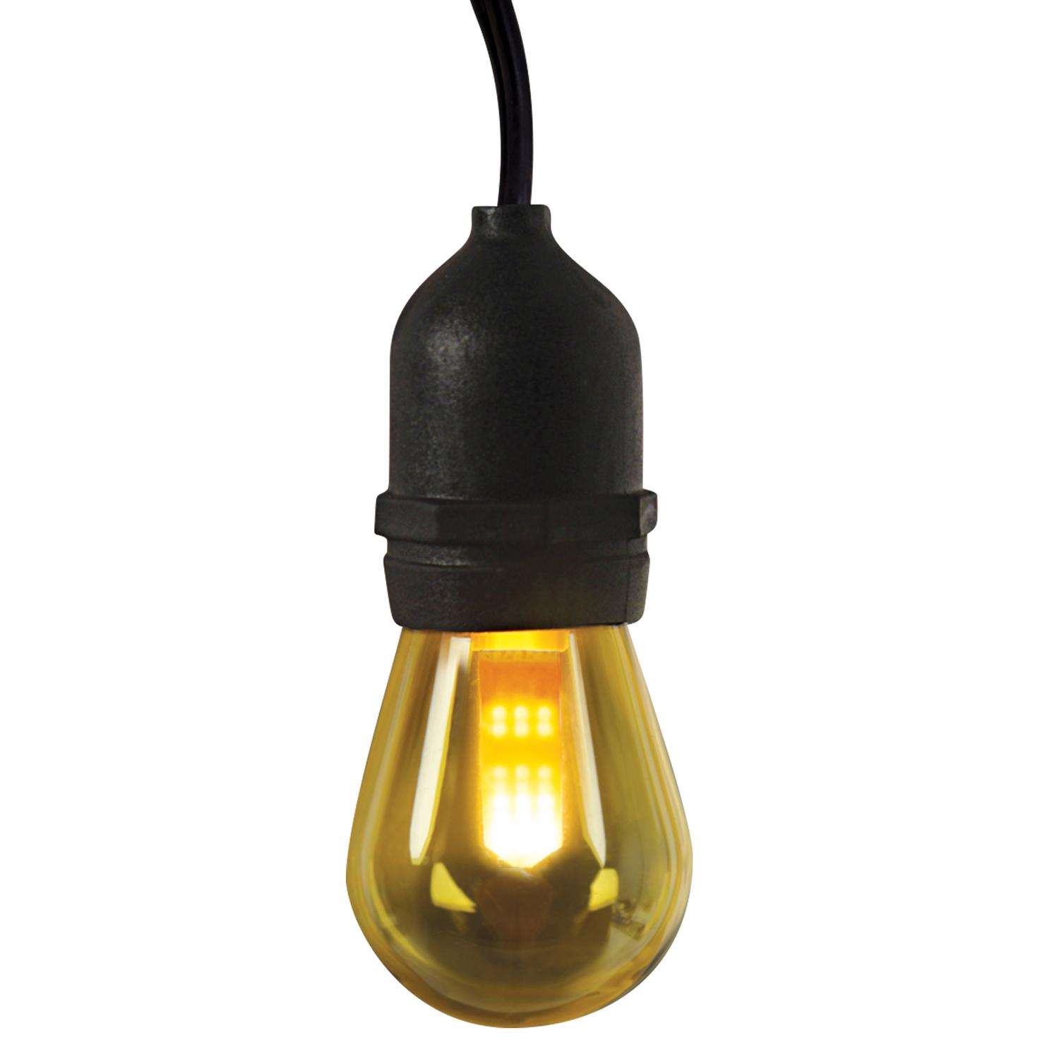  Feit String Lights LED Flame Bulb String Lights Amber 12 Ft. 6 Lights
