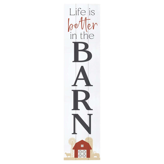  P. Graham Dunn Multicolored Wood 47 In. H Life Is Better In The Barn Porch Sign