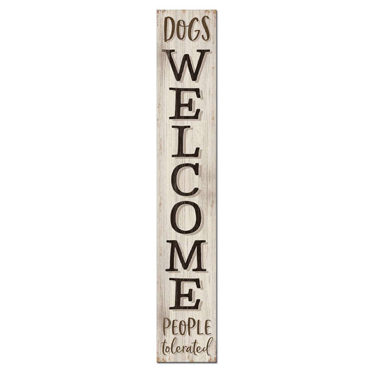  My Word! Multicolored Wood 46.5 In. H Dogs Welcome Porch Sign