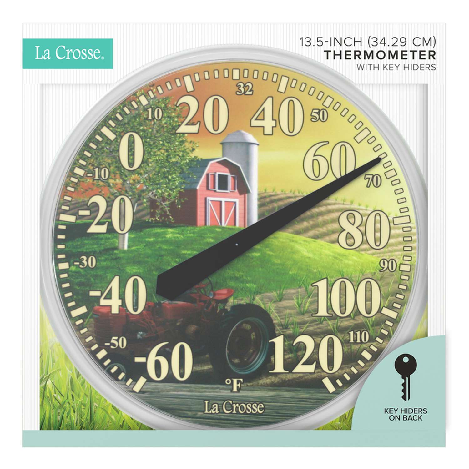  La Crosse Technology Farm Thermometer Plastic Multicolored 11.88 In.