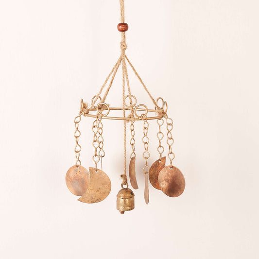  Matr Boomie Copper Vein Metal 12 In. Indukala Moon Wind Chime