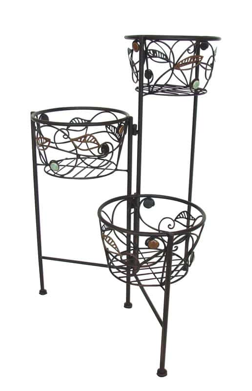  CTM Black Metal 26 In. H Outdoor Plant Holder