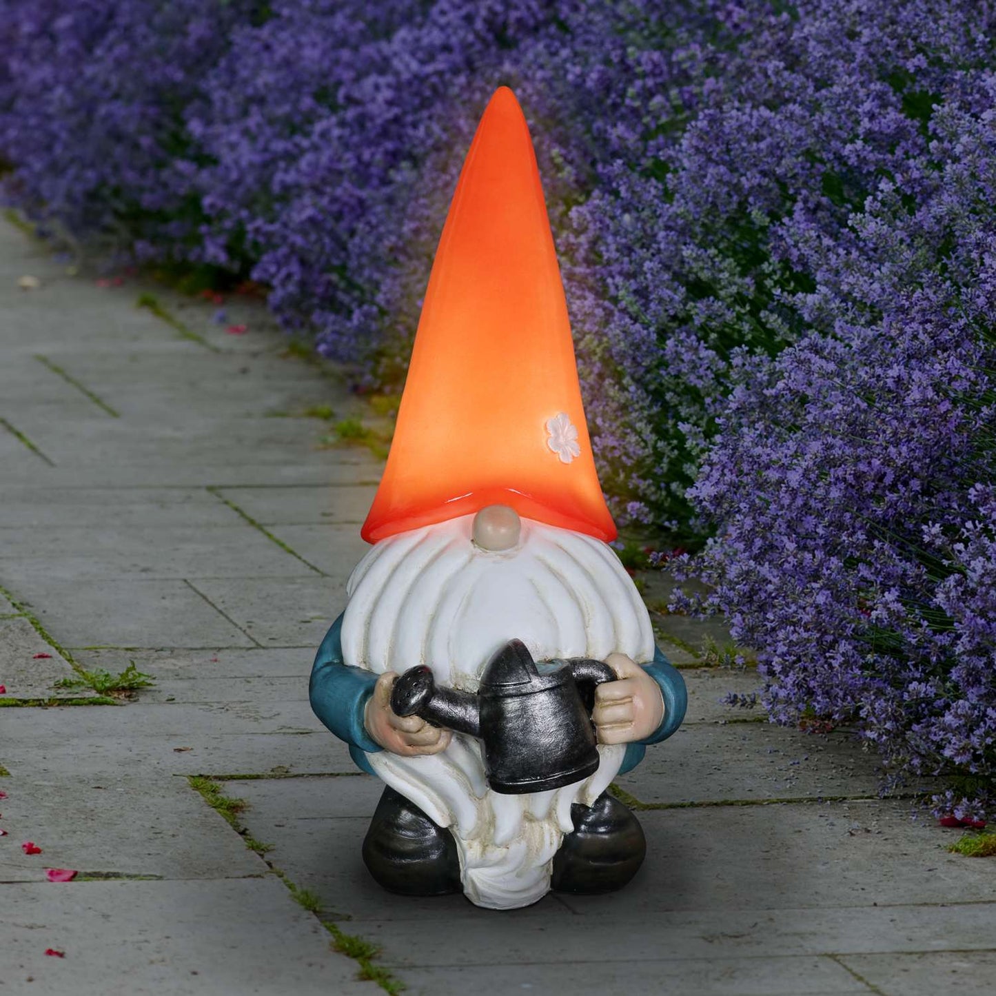  WindyWing Multicolored Resin 12.5 In. H Red Hat Garden Gnome With Watering Can Statue