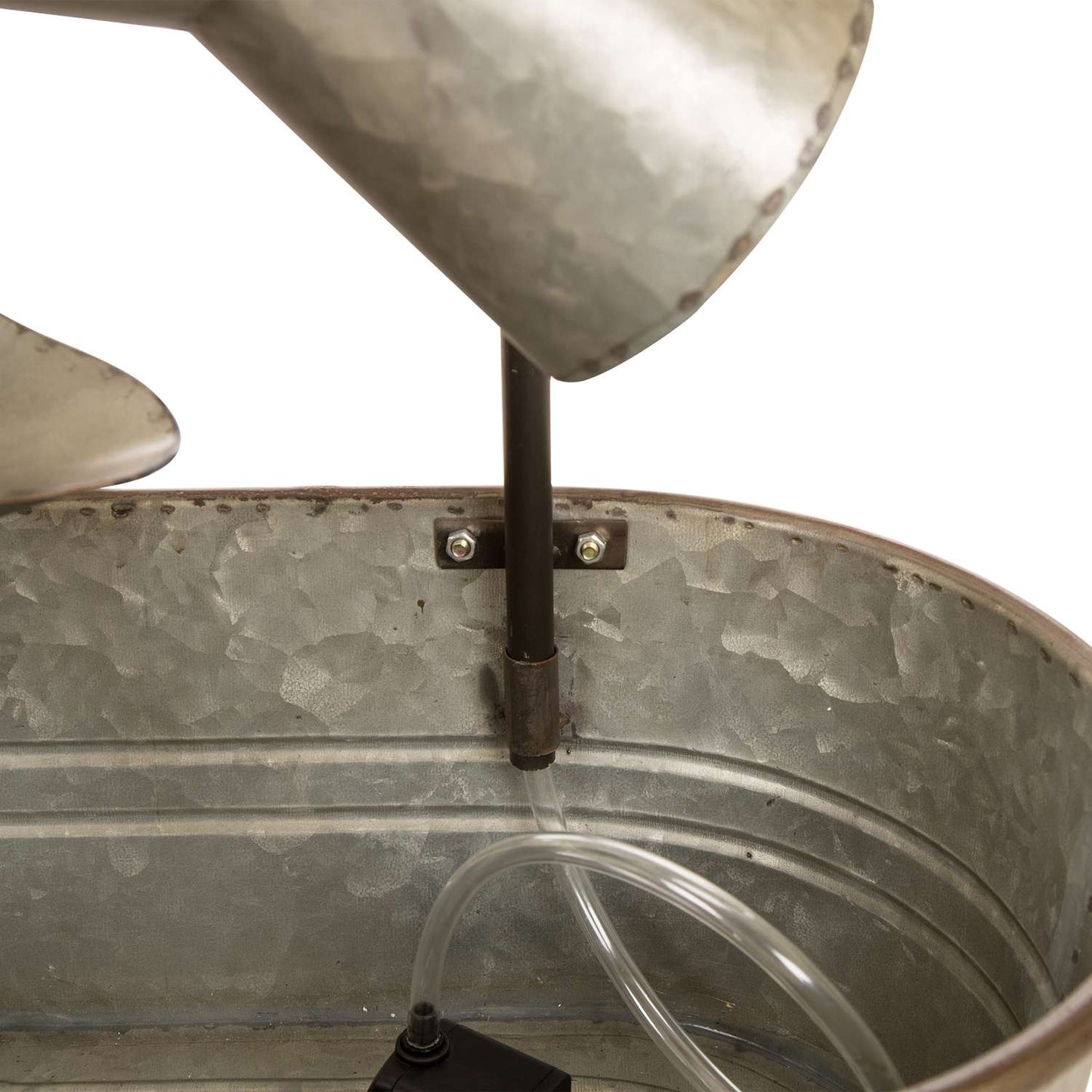  Glitzhome Metal Silver 33.25 In. H Cascading Fountain