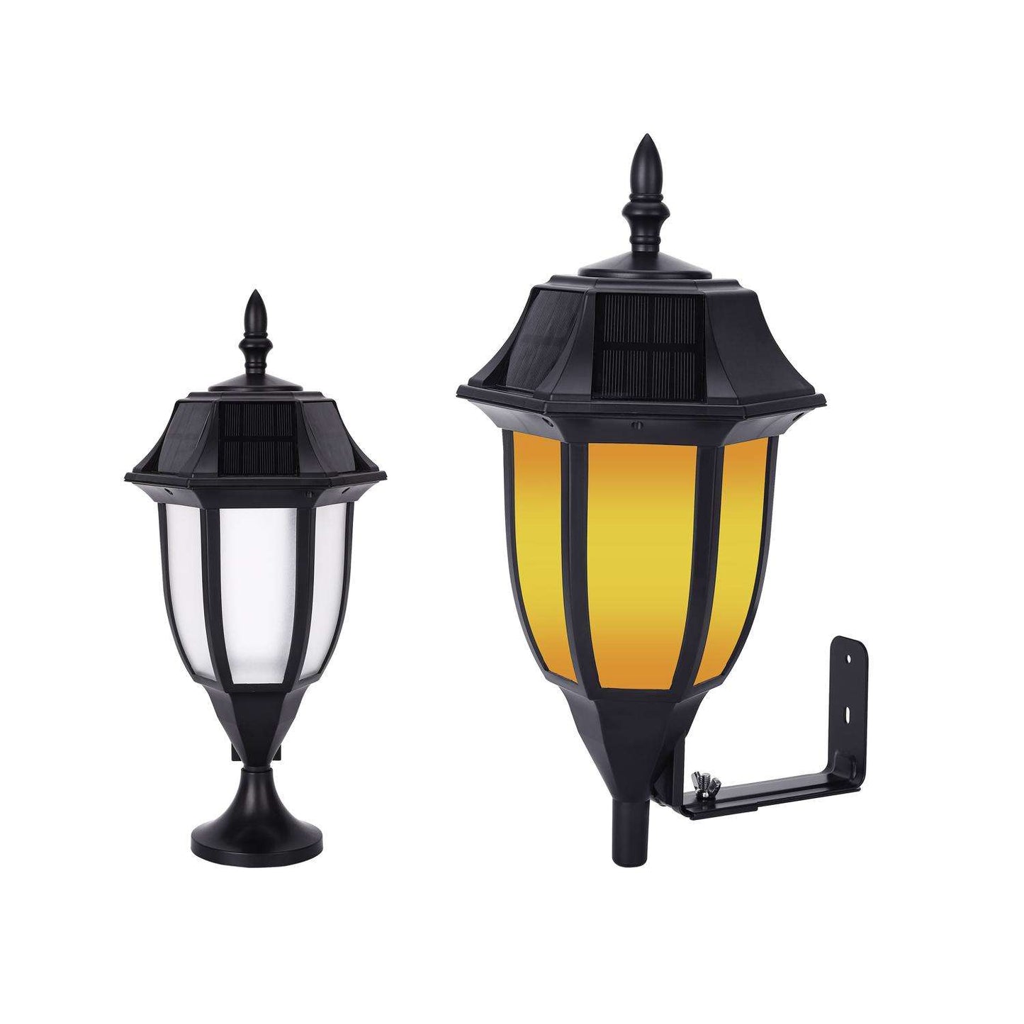  Techko 14.97 In. Solar Power ABS Plastic Garden Light Black