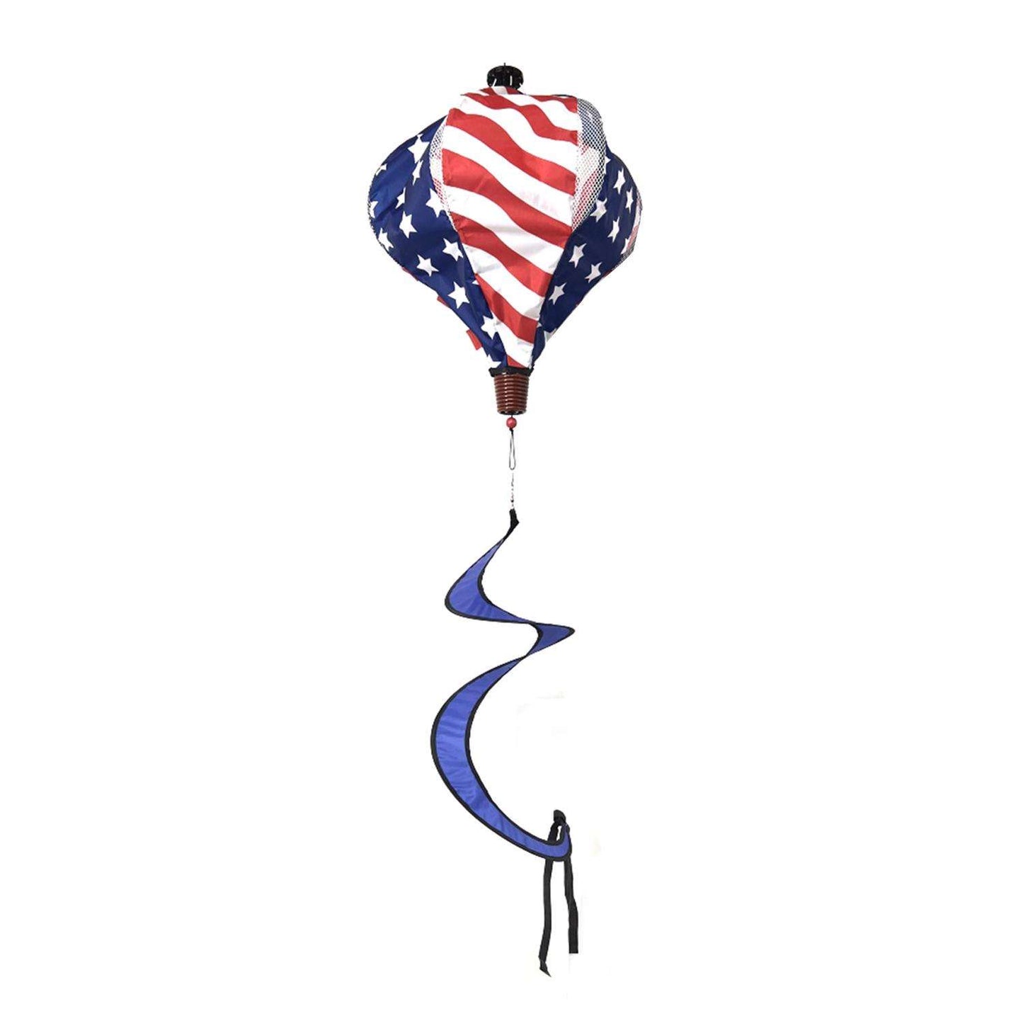  Meadowcreek Multicolored Polyester 55 In. H Patriotic Stars And Stripes Balloon Spinner