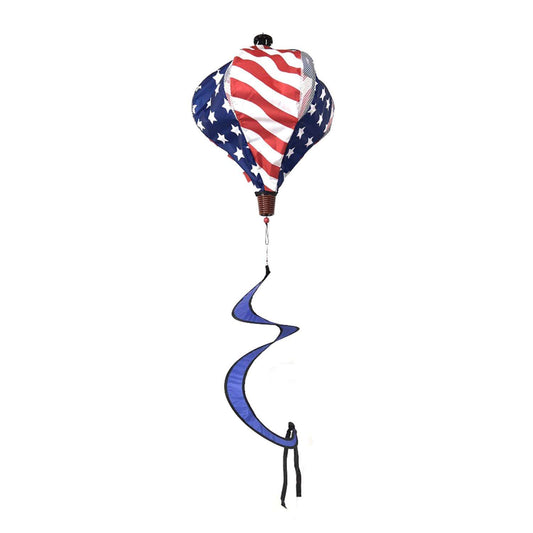  Meadowcreek Multicolored Polyester 55 In. H Patriotic Stars And Stripes Balloon Spinner
