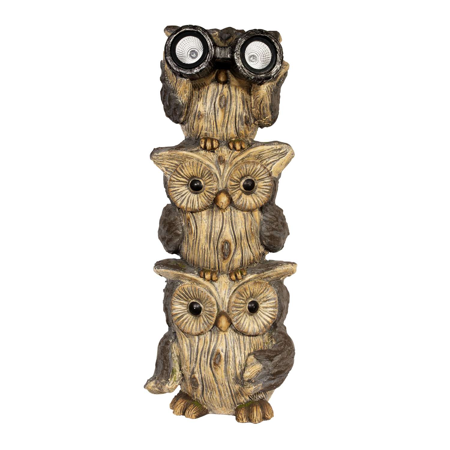  Alpine Ceramic Multi-color 25 In. Owls Garden Statue