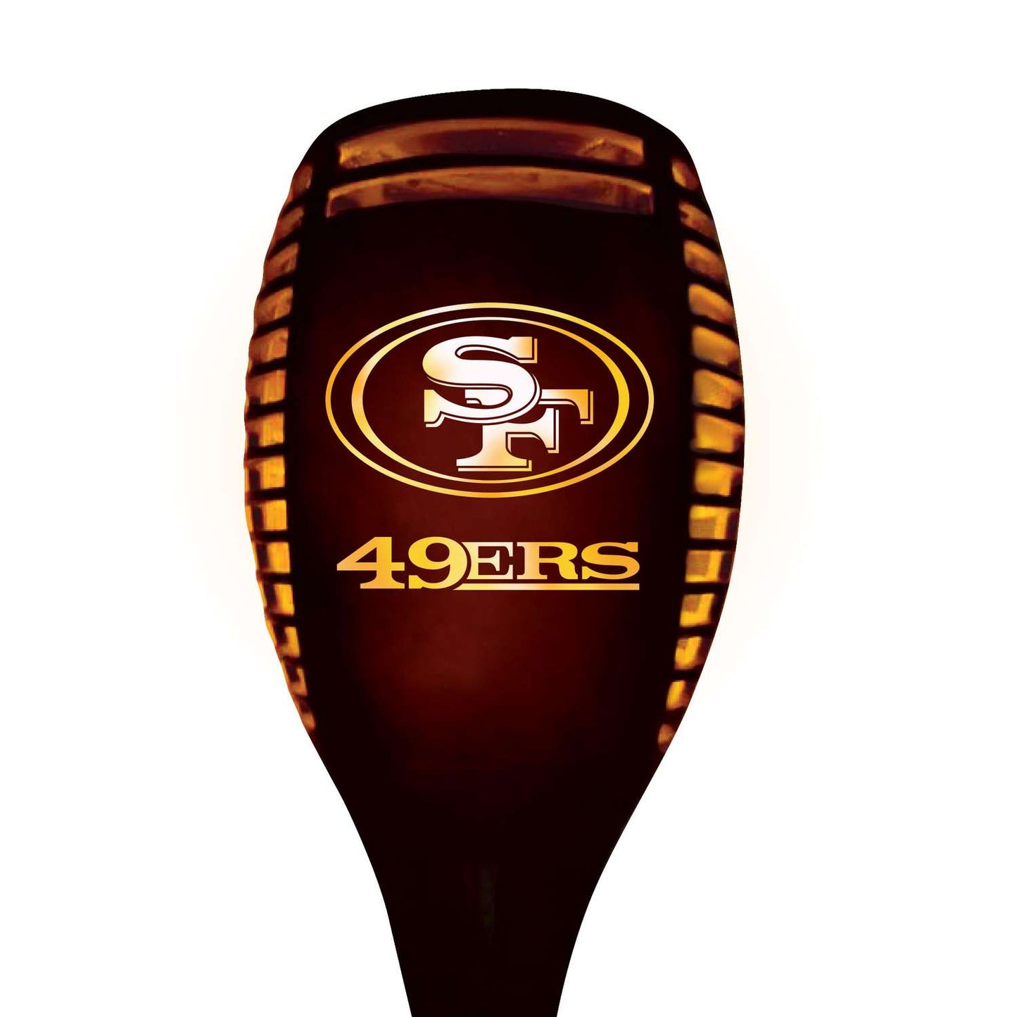  Sporticulture NFL 36 In. Solar Power Plastic San Francisco 49ers Solar Torch Brown