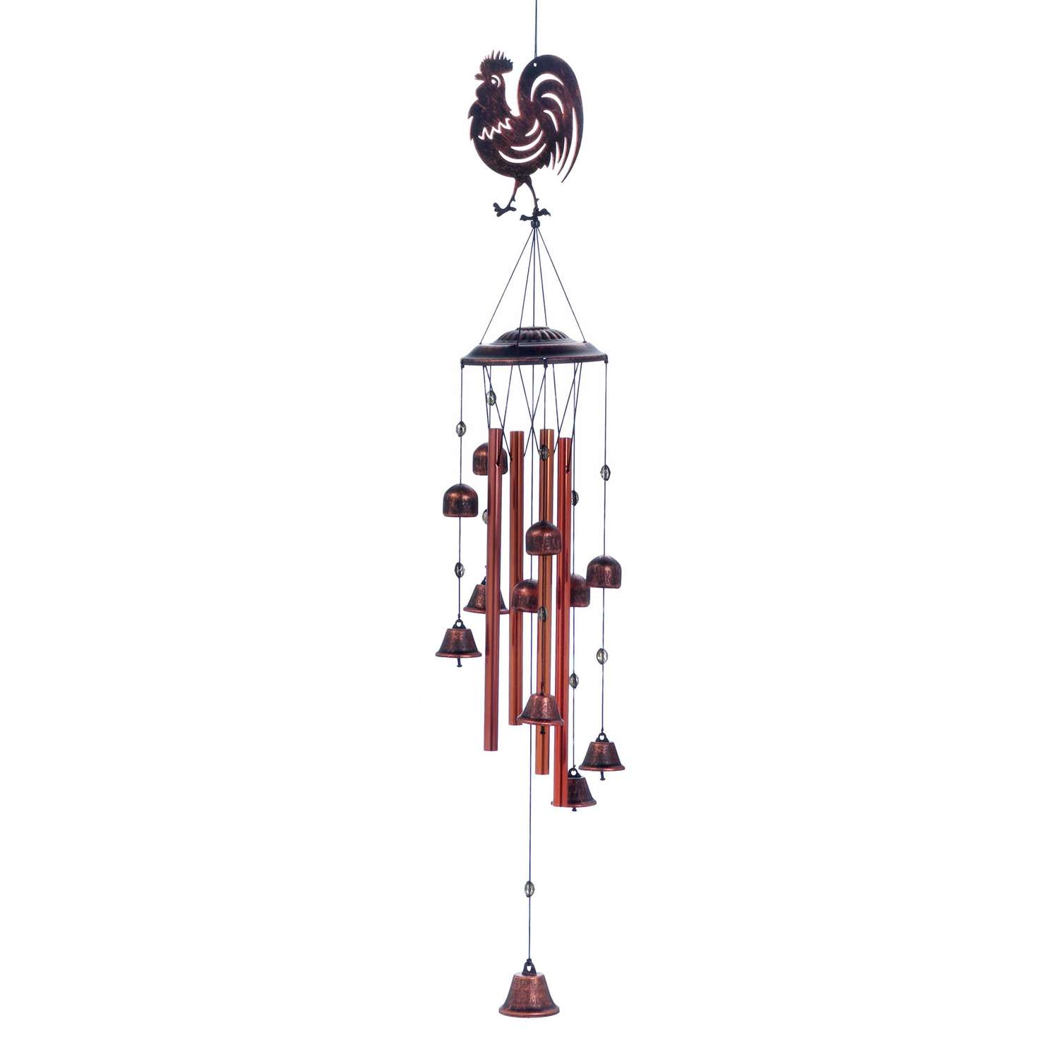  Summerfield Terrace Bronze Iron 35 In. Rooster Wind Chime