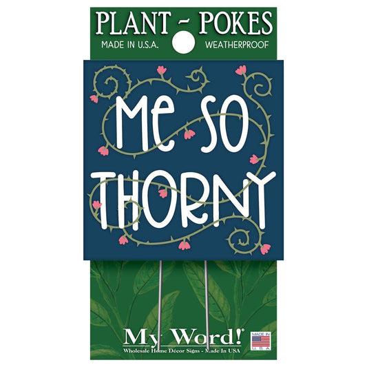  My Word! Multicolored Wood 4 In. H Me So Thorny Plant Pokes
