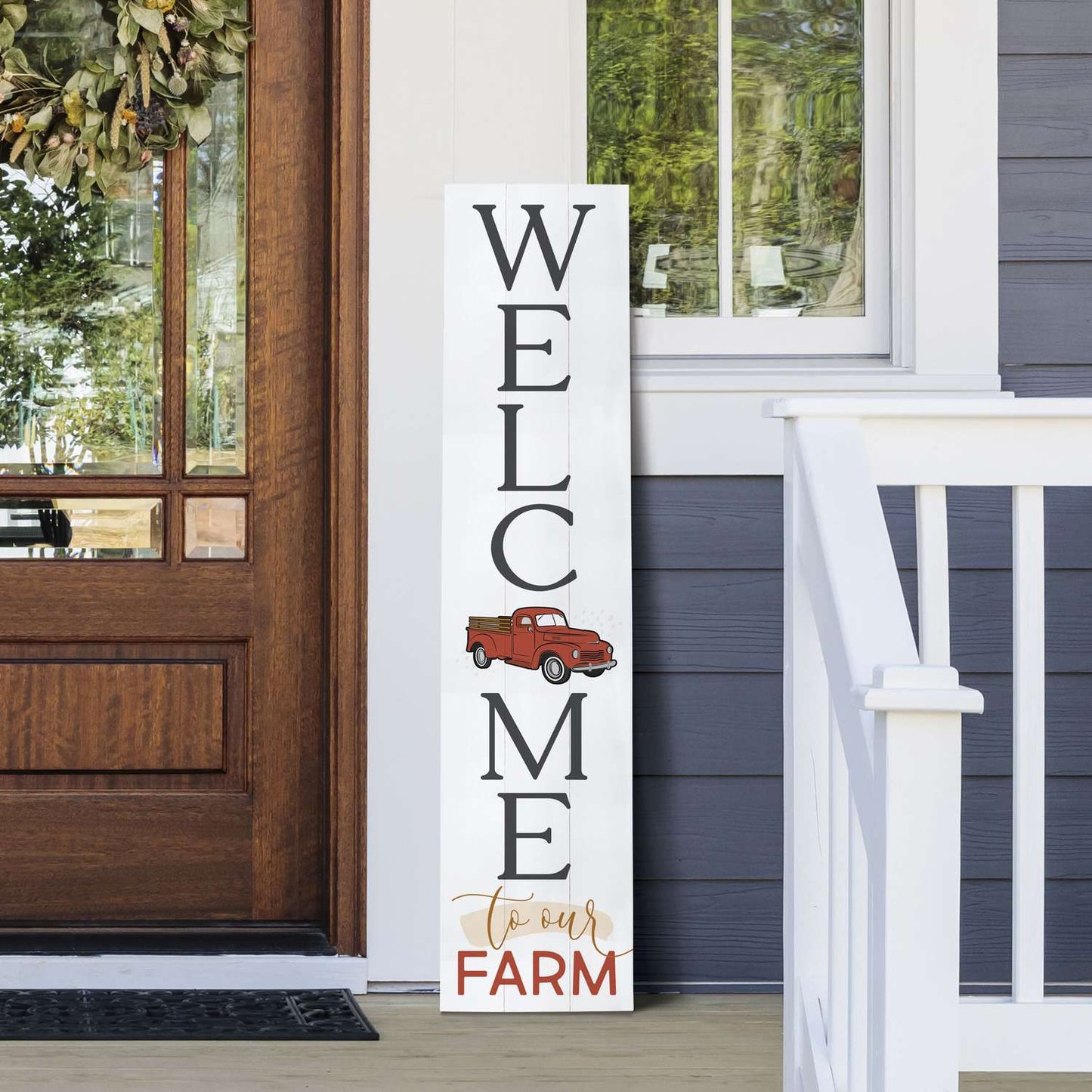  P. Graham Dunn Multicolored Wood 47 In. H Welcome To Our Farm Porch Sign