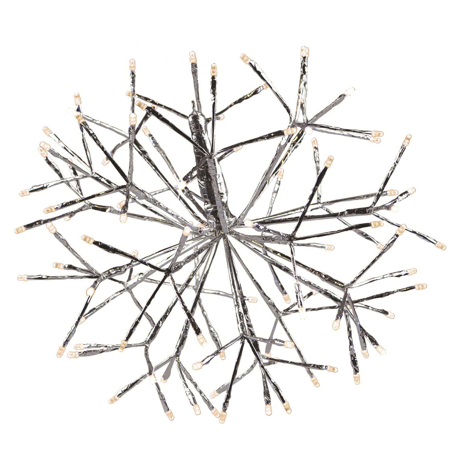  Holiday Bright Lights LED Sphere Light Warm White 16 In. 96 Lights