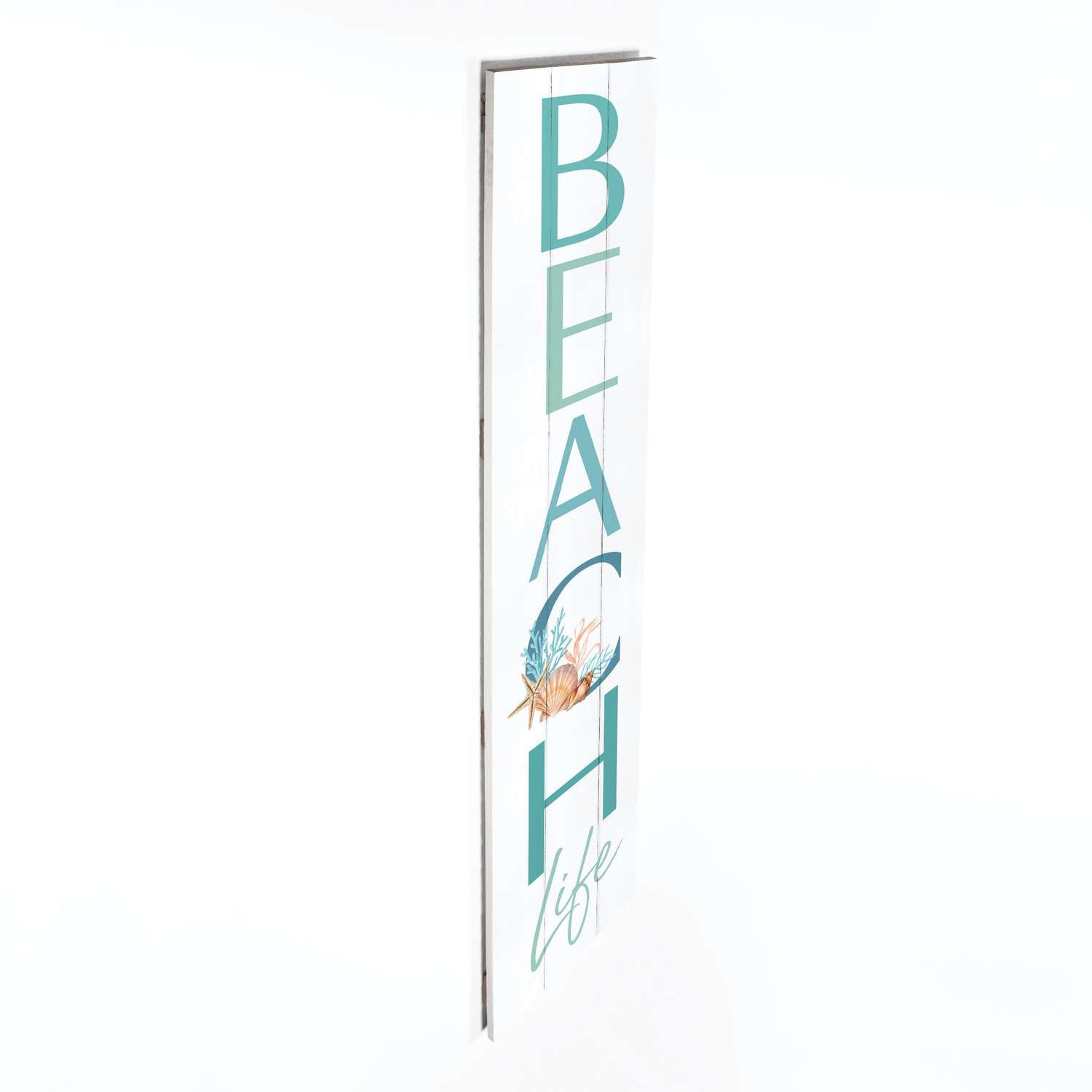  P. Graham Dunn Multicolored Wood 47 In. H Beach Life Porch Sign