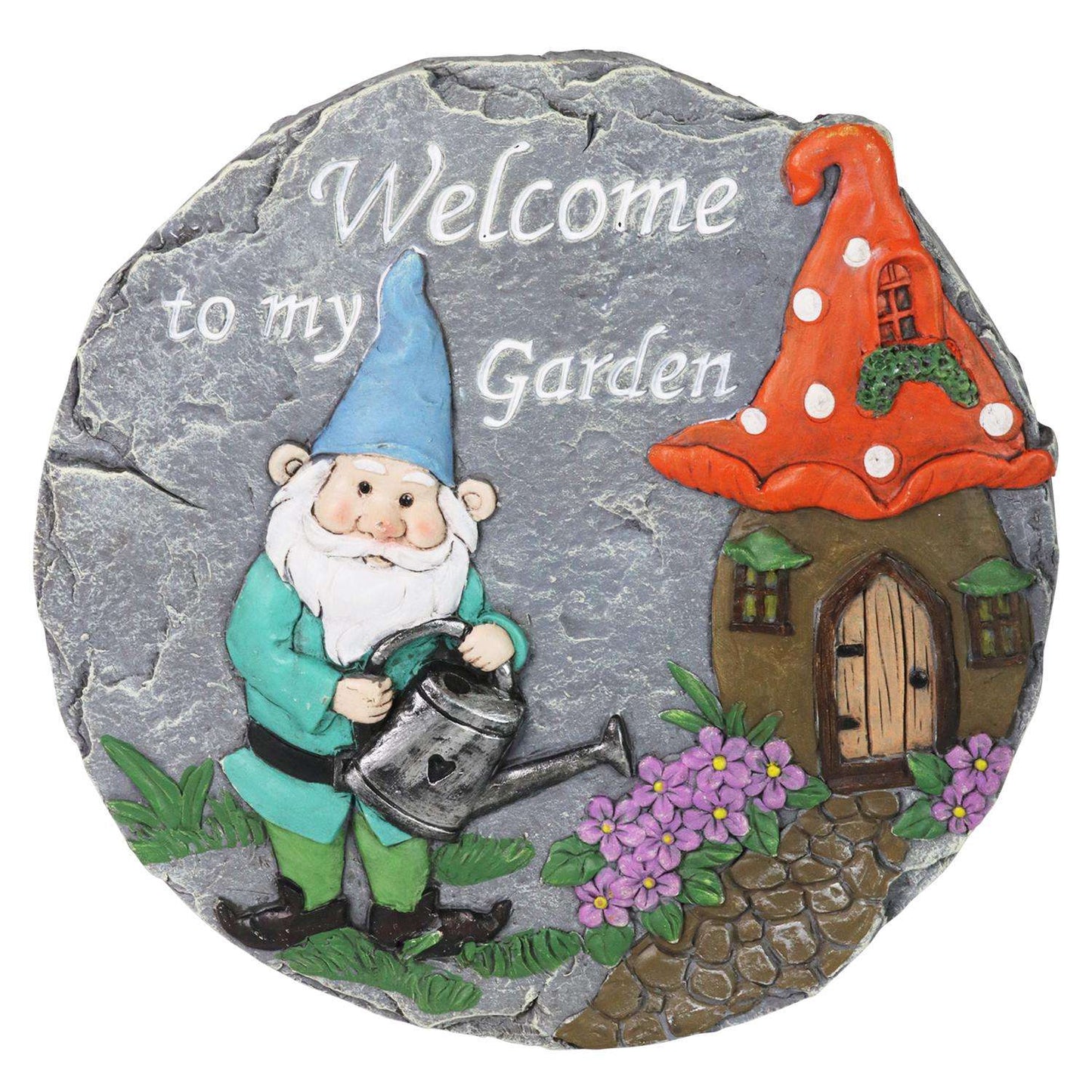  Exhart WindyWings Assorted Resin/Stone 1.5 In. H Welcome To My Garden Statue