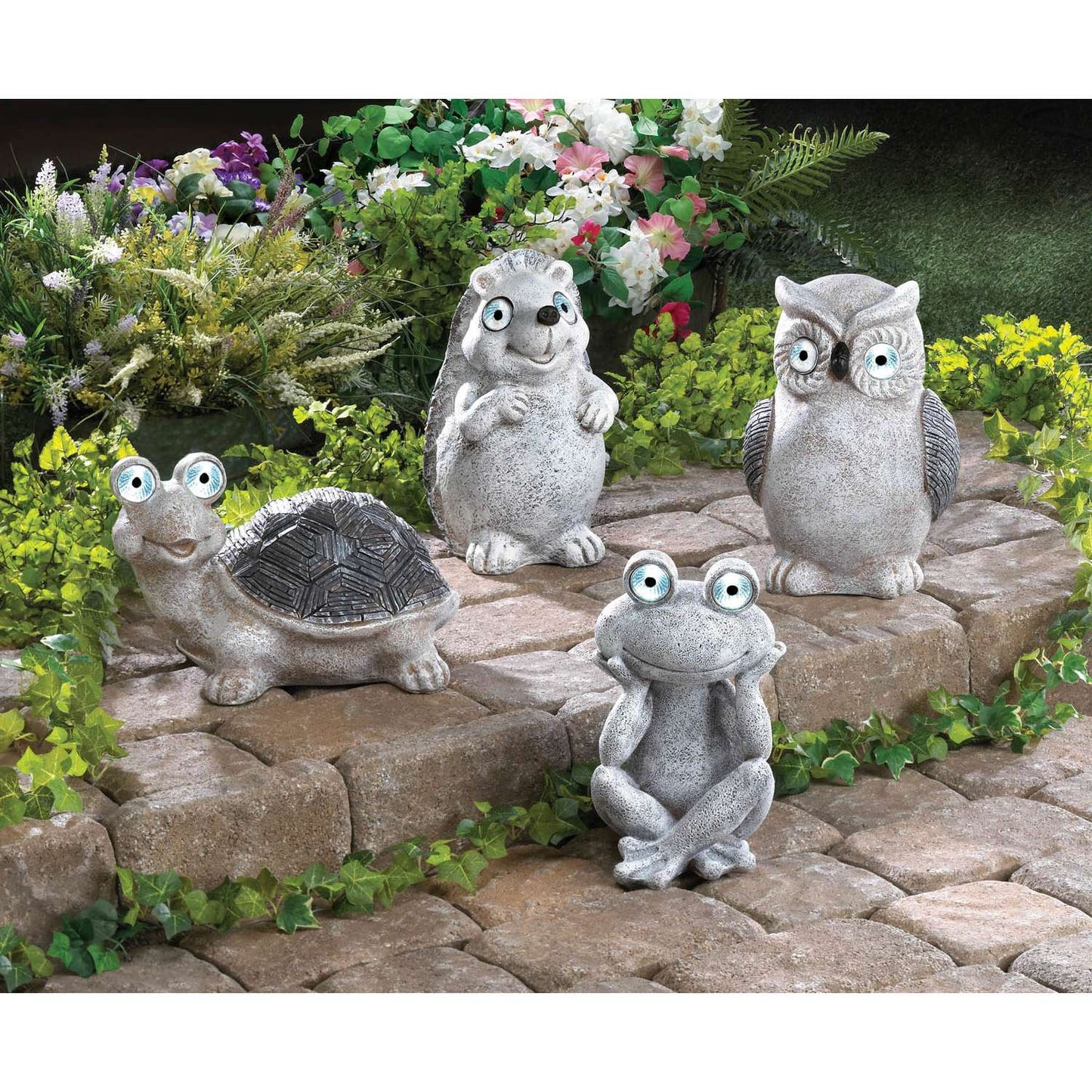  Summerfield Terrace Gray Polyresin 12 In. H Hedgehog Solar Statue