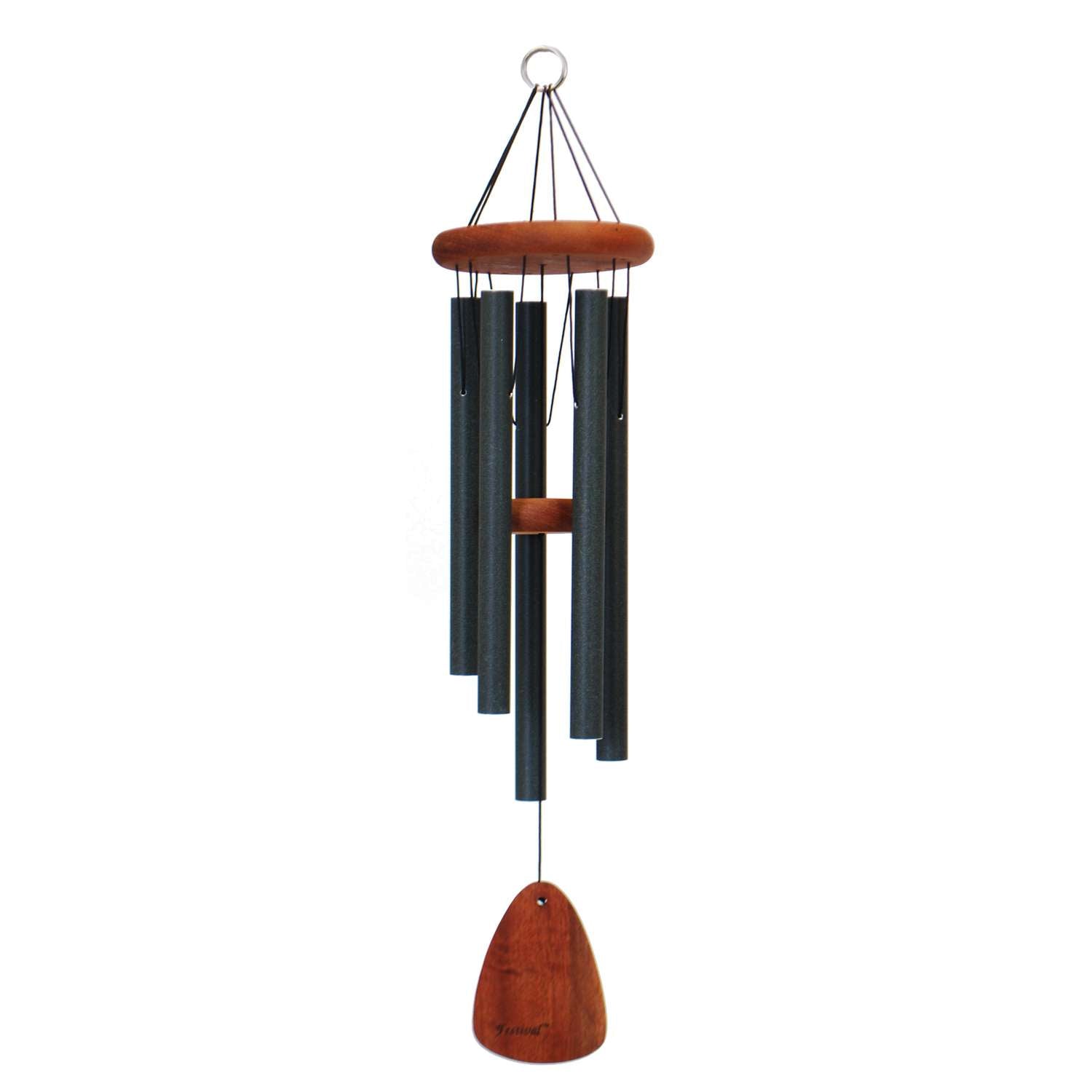  Festival Forest Green Aluminum/Wood 28 In. Wind Chime
