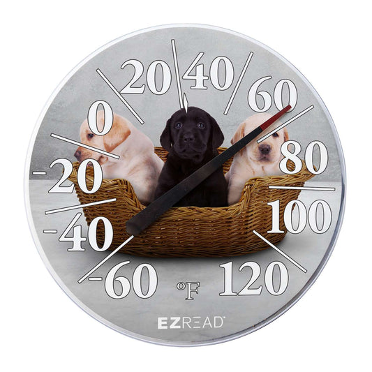  Headwind EZRead Lab Puppies Dial Thermometer Polyresin Multicolored