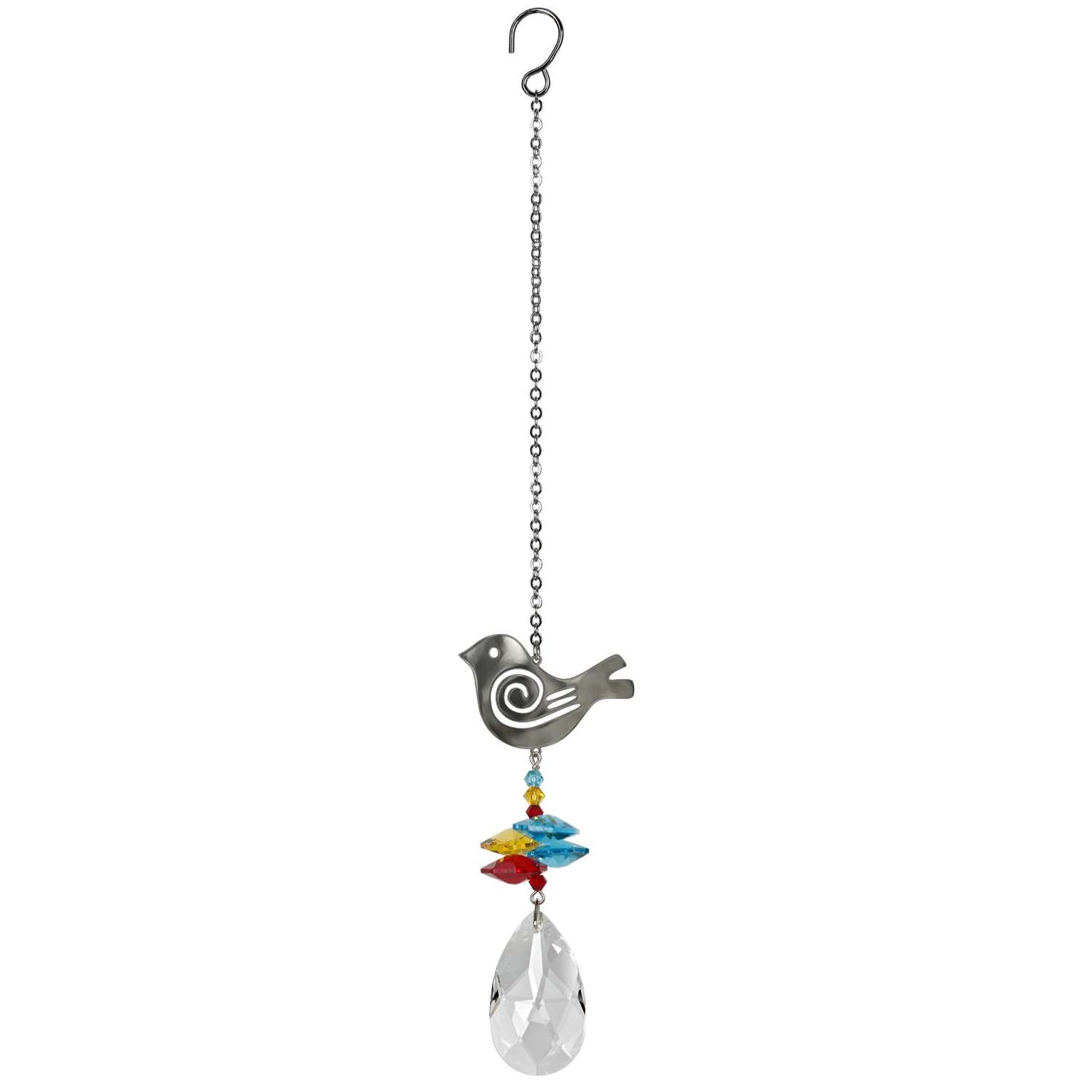  Woodstock Chimes Multi-color Crystal 4.5 In. Bird Wind Chime