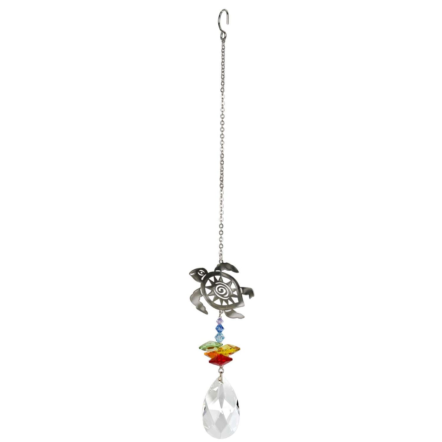  Woodstock Chimes Multi-color Crystal 4.5 In. Turtle Wind Chime