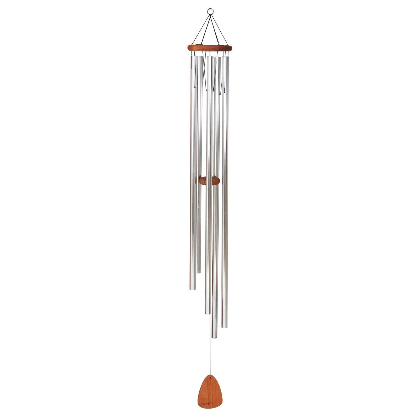  Festival Silver Aluminum/Wood 60 In. Wind Chime