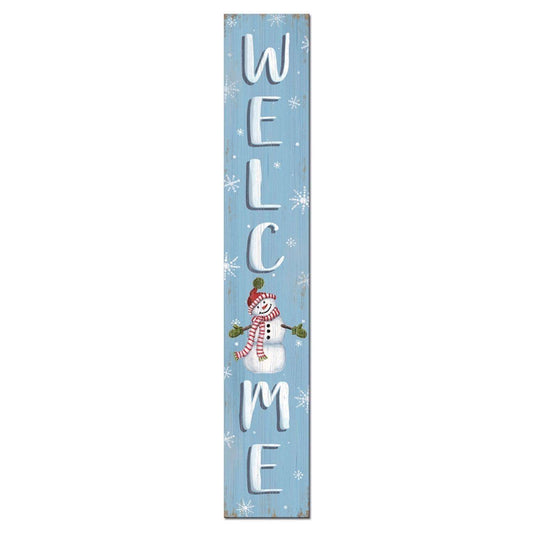  My Word! Multicolored Wood 46.5 In. H Welcome Snowman Porch Sign