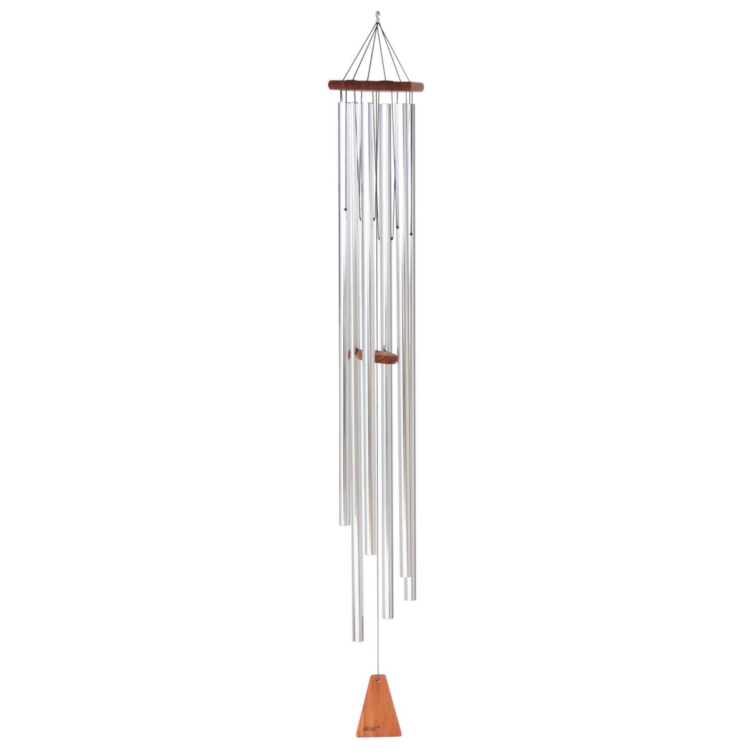  Arias Silver Aluminum/Wood 58 In. Wind Chime