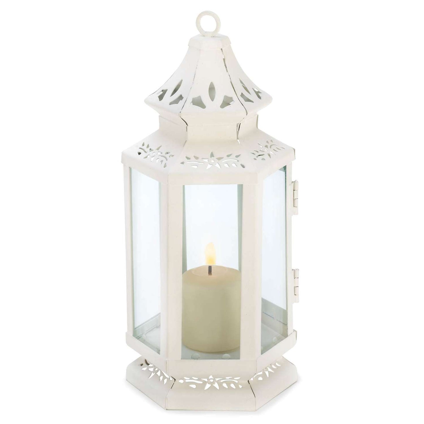  Gallery Of Light Stagecoach Glass/Metal Lantern White