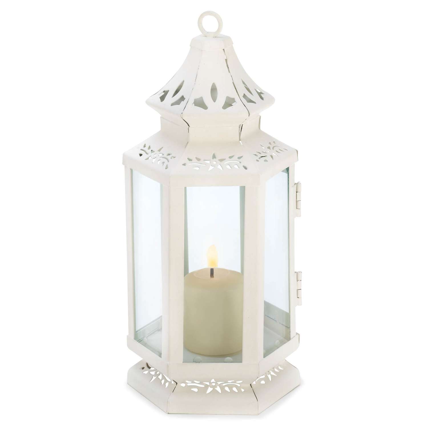  Gallery Of Light Stagecoach Glass/Metal Lantern White