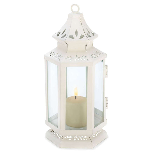  Gallery Of Light Stagecoach Glass/Metal Lantern White