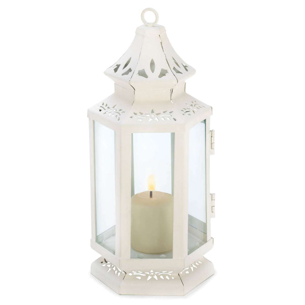  Gallery Of Light Stagecoach Glass/Metal Lantern White
