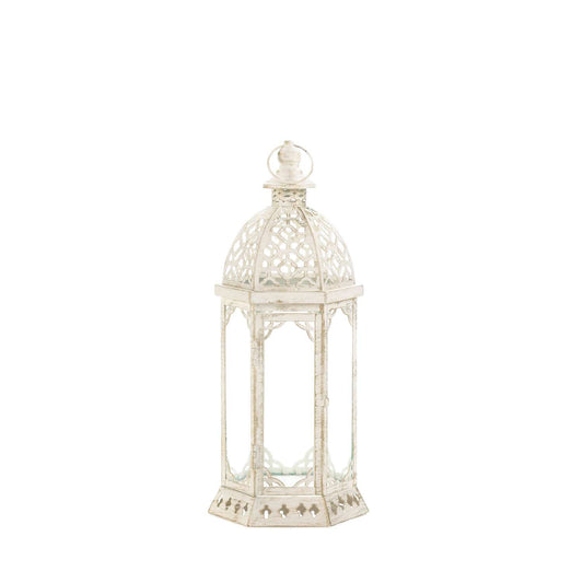  Gallery Of Light Graceful Glass/Metal Lantern White