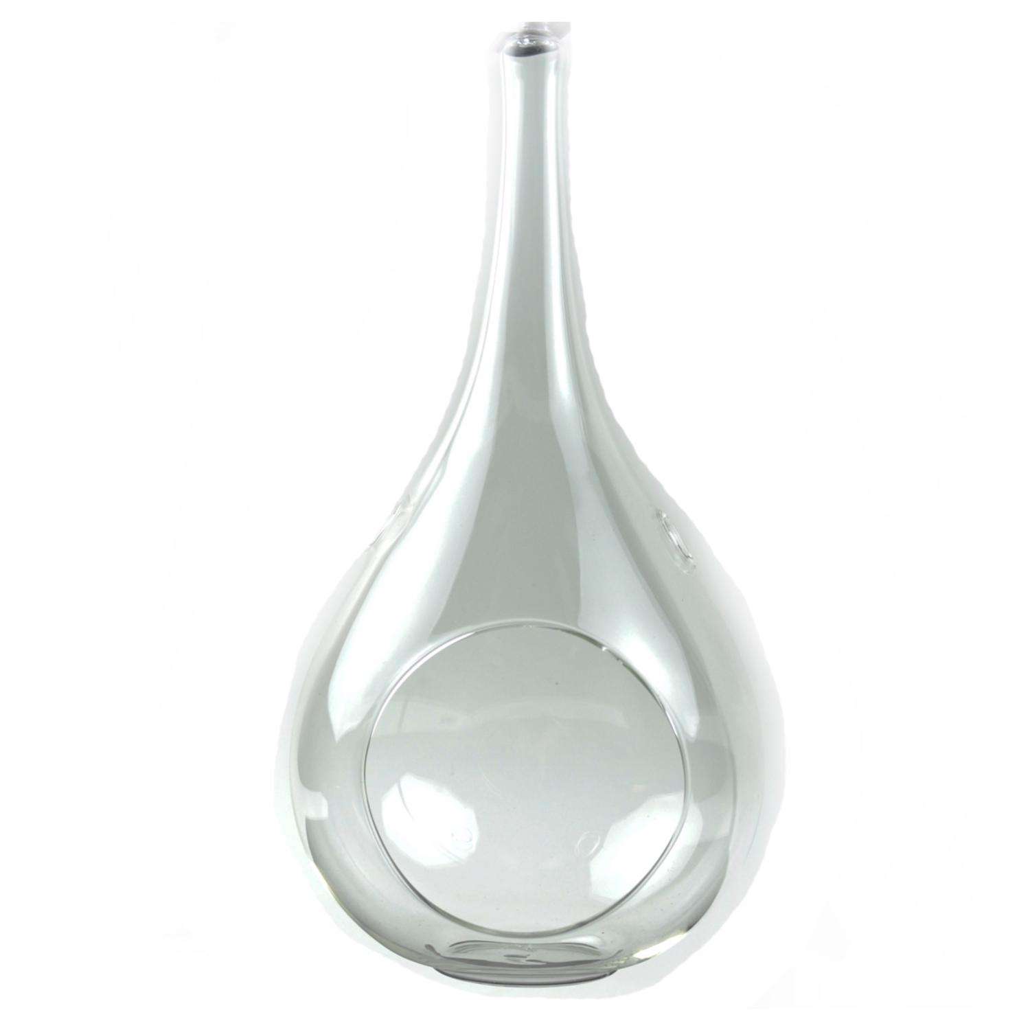  Touch Of Nature Clear Glass 10 In. H Tear Drop Planter