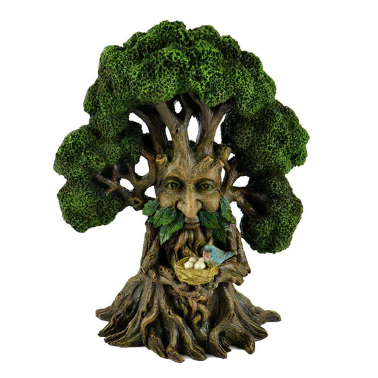  Touch Of Nature The Garden Collection Resin Multi-color 13 In. Tree With Face Holding Nest Statue