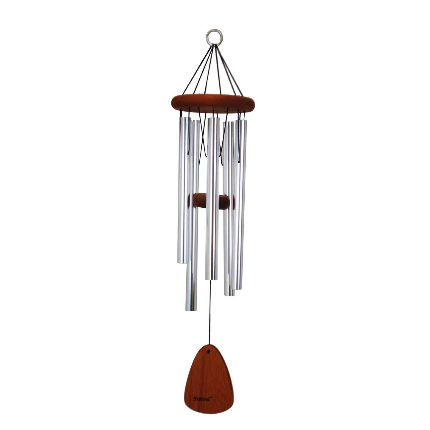  Festival Silver Aluminum/Wood 28 In. Wind Chime