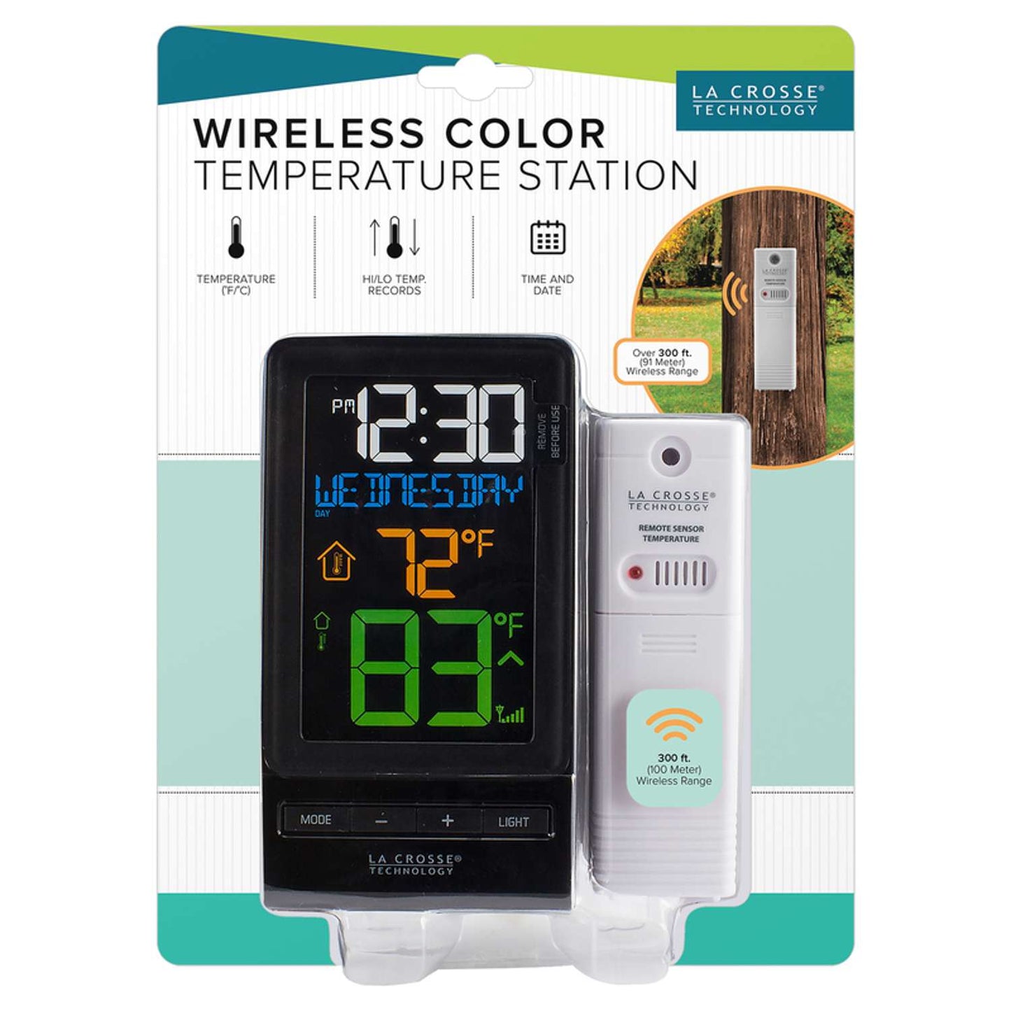  La Crosse Technology Thermometer Plastic Multicolored 2.25 In.