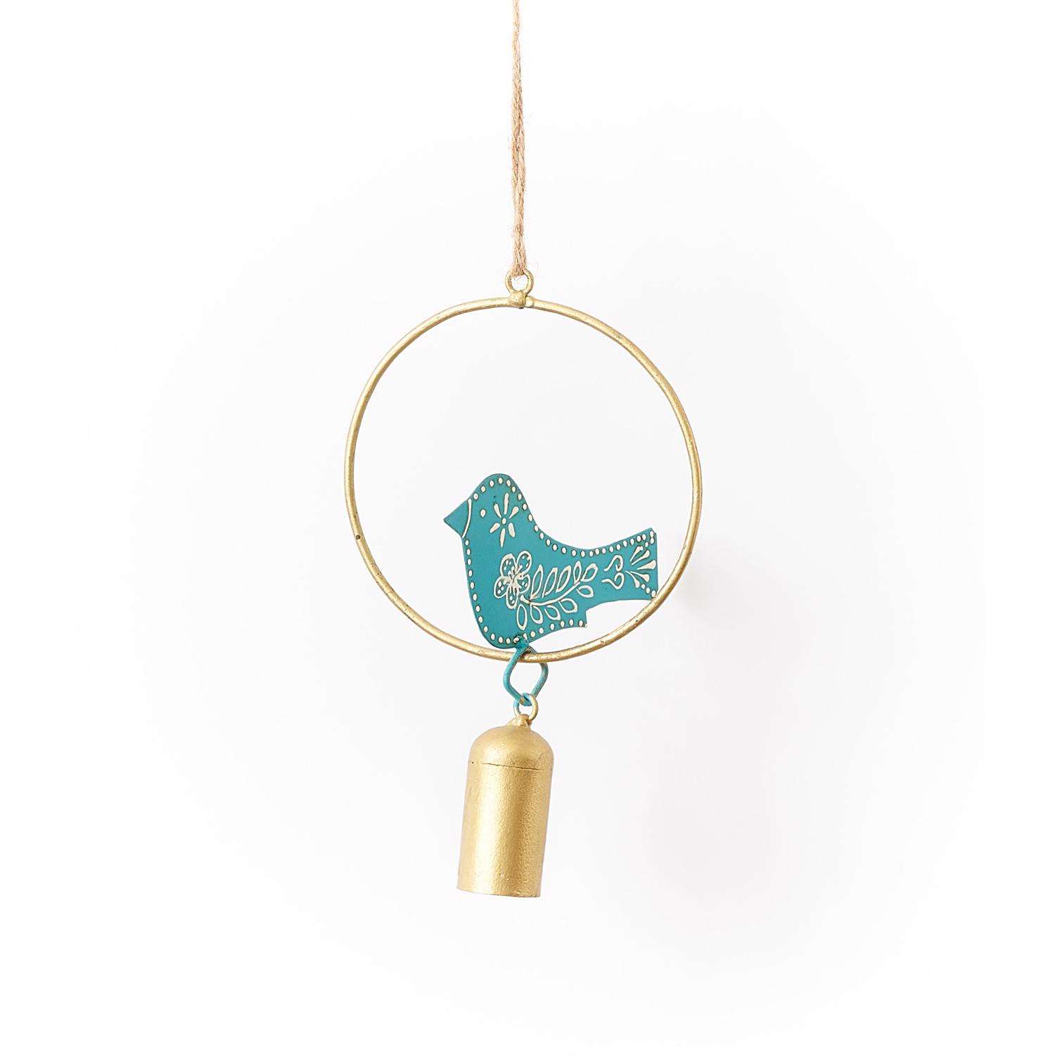  Matr Boomie Henna Treasure Multi-color Iron 1 In. Bird Bell Chimes