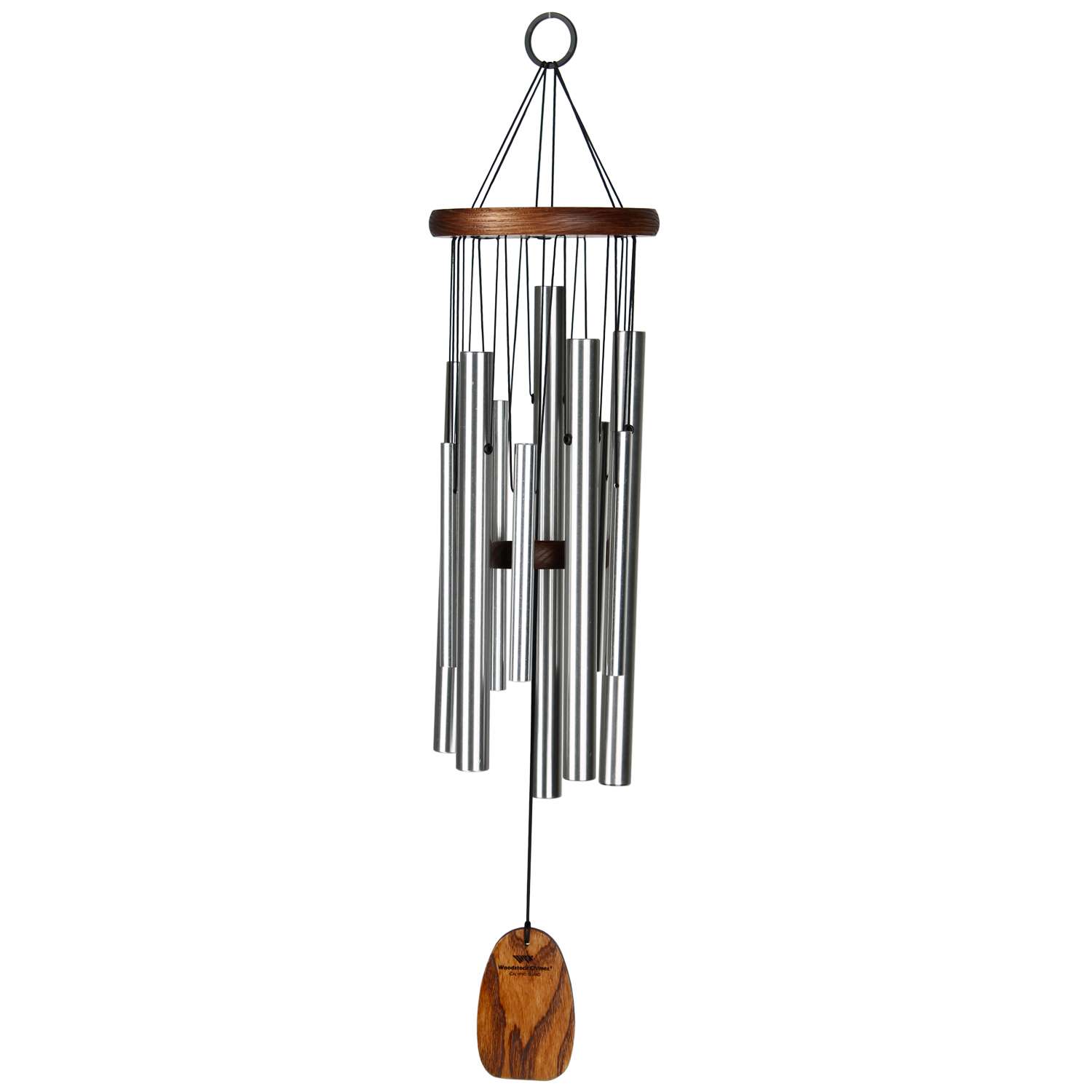  Woodstock Chimes Signature Collection Brown/Silver Aluminum/Wood 24 In. Wind Chime