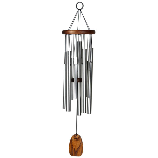  Woodstock Chimes Signature Collection Brown/Silver Aluminum/Wood 24 In. Wind Chime