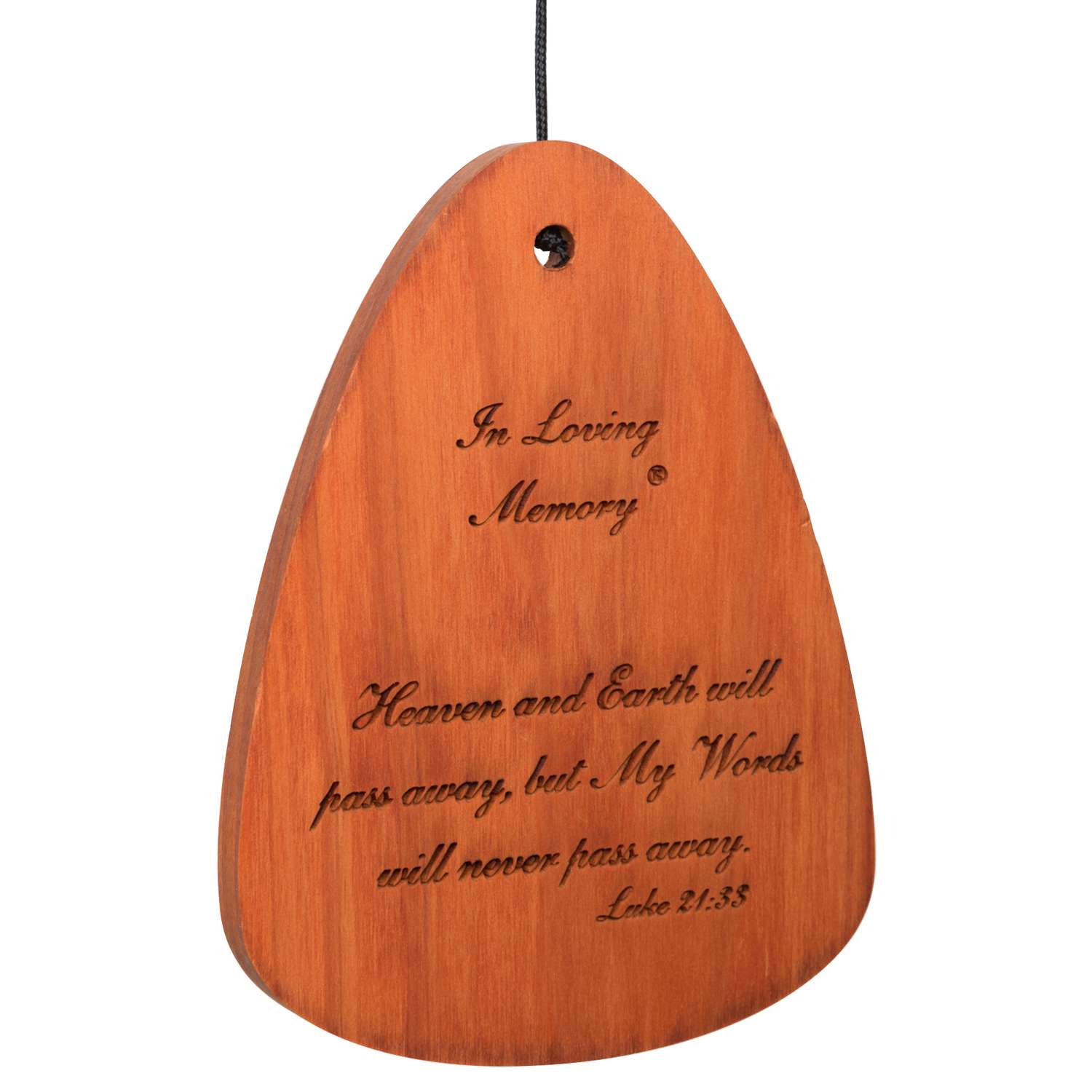  Wind River In Loving Memory Silver Aluminum/Wood 24 In. Wind Chime
