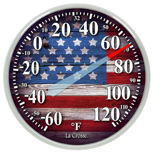  La Crosse Technology Flag Dial Thermometer Plastic Multicolored 11.88 In.