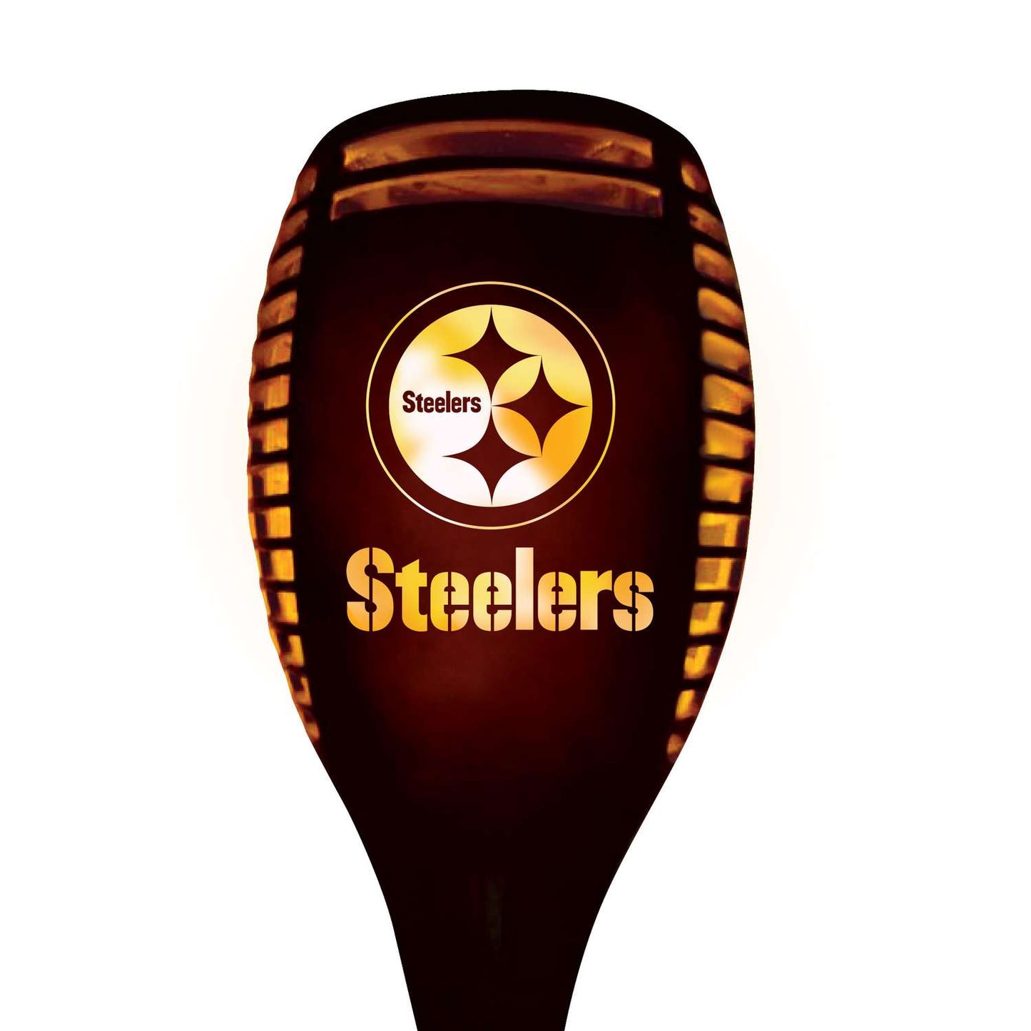  Sporticulture NFL 36 In. Solar Power Plastic Pittsburgh Steelers Solar Torch Brown
