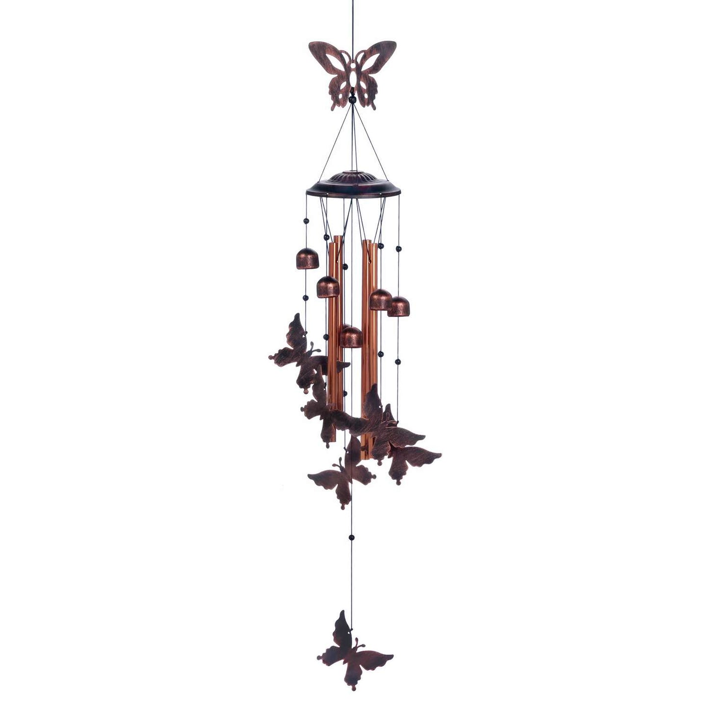  Summerfield Terrace Bronze Iron 36 In. Butterflies In The Breeze Wind Chime