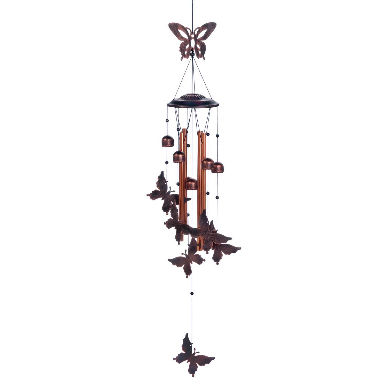  Summerfield Terrace Bronze Iron 36 In. Butterflies In The Breeze Wind Chime