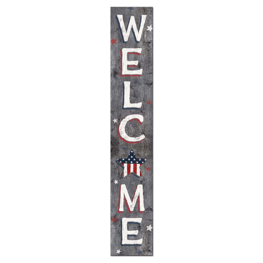  My Word! Multicolored Wood 46.5 In. H Welcome Patriotic Porch Sign